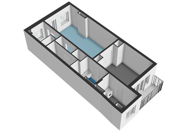 Floorplan - Eerste Helmersstraat 51-2, 1054 DB Amsterdam